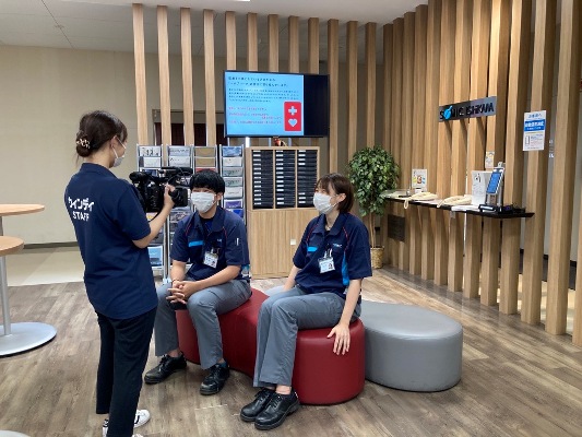 中野選手（ブレス浜松）のお仕事！ケーブルテレビ「ウィンディ」の取材を受けました